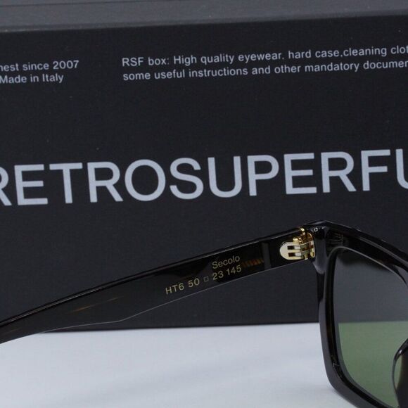🕶️ New RetroSuperFuture SECOLO 3627 HT6 Sunglasses - Havana Frame, Green Lenses - Picture 8 of 10